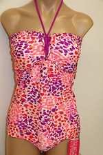 NWT Hula Honey Swimsuit Bikini Tankini 2pc set Sz S Raspberry Bandeau