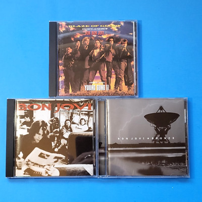 Bon Jovi CD Lot of 3 Blaze of Glory, Cross Road & Bounce Hard Rock Glam Metal