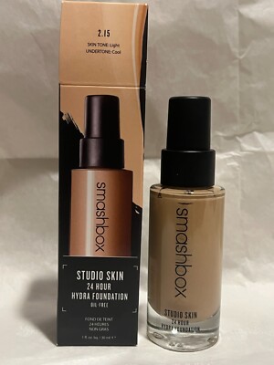 SMASHBOX Studio Skin 24 Hour Wear Hydrating Foundation- 2.15  - New in Box