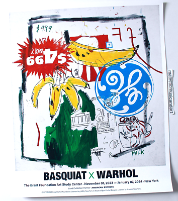 ANDY WARHOL JEAN-MICHEL BASQUIAT ORIGINAL EXHIBITION POSTER