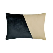 Blue Decorative Lumbar Pillow Cover, 12"x16" Velvet Cushion-Velutinous Blue