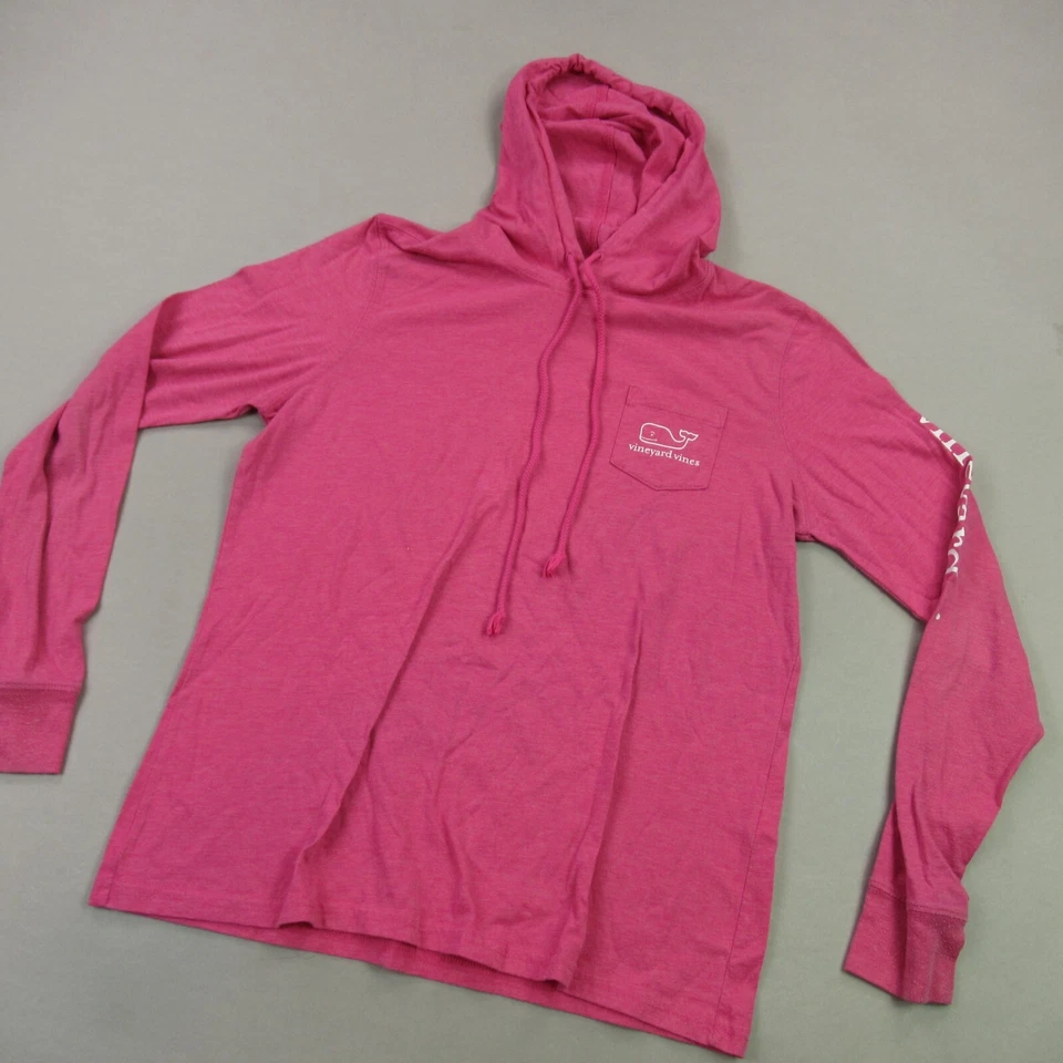 Moletom com capuz Vineyard Vines meninas manga média longa academia leve rosa - Imagem 2 de 4