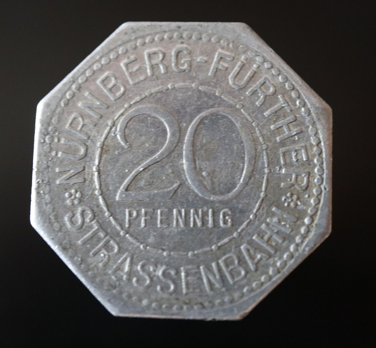 20 Pfennig 1920-1921 Germany Nürnberg - Fürther Strassenbahn
