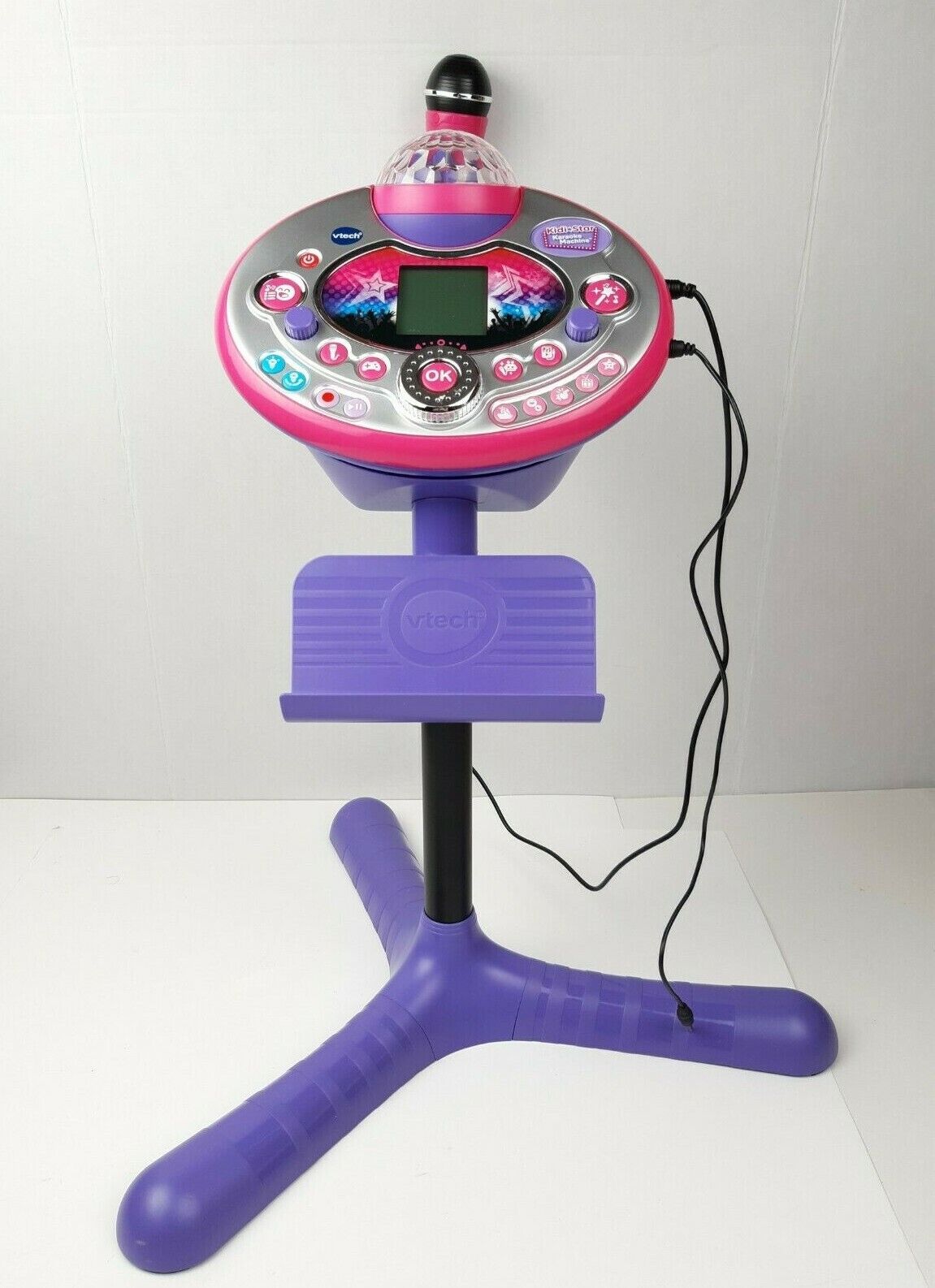 VTech Kidi Star Karaoke Machine Connects To MP3 Mobile Devices Pink Purple