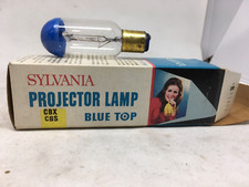 Vintage Sylvania Projector Lamp Bulb / Blue Top / CBS CBS 75W 120V 50 HR - NOS