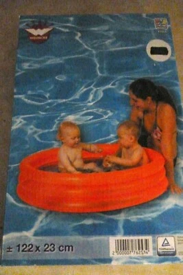 WEHNCKE HAPPY PEOPLE Pool Planschbecken Kinderpool Badespaß Farbe: Orange Größe: 122 x 23 cm Neu