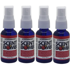 Scent Bomb 100 Oil Based Concentrated Air Freshener Spray, Strawberry, 4 Pack