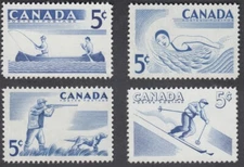 Canada - #365-368 Recreation Sports Set Of Four - MNH
