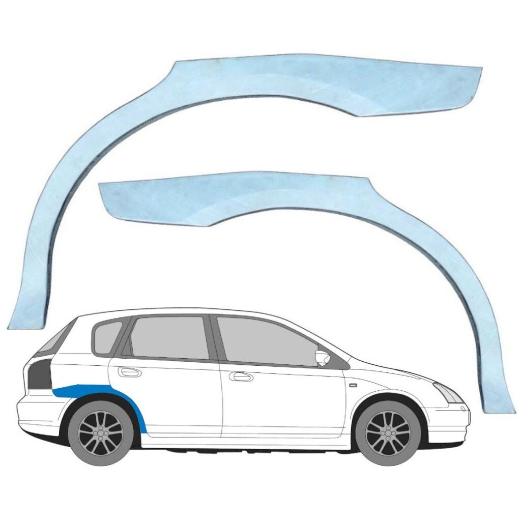 HONDA CIVIC 2001-2005 5 DOOR REAR WHEEL ARCH REPAIR PANEL REAR WING / PAIR