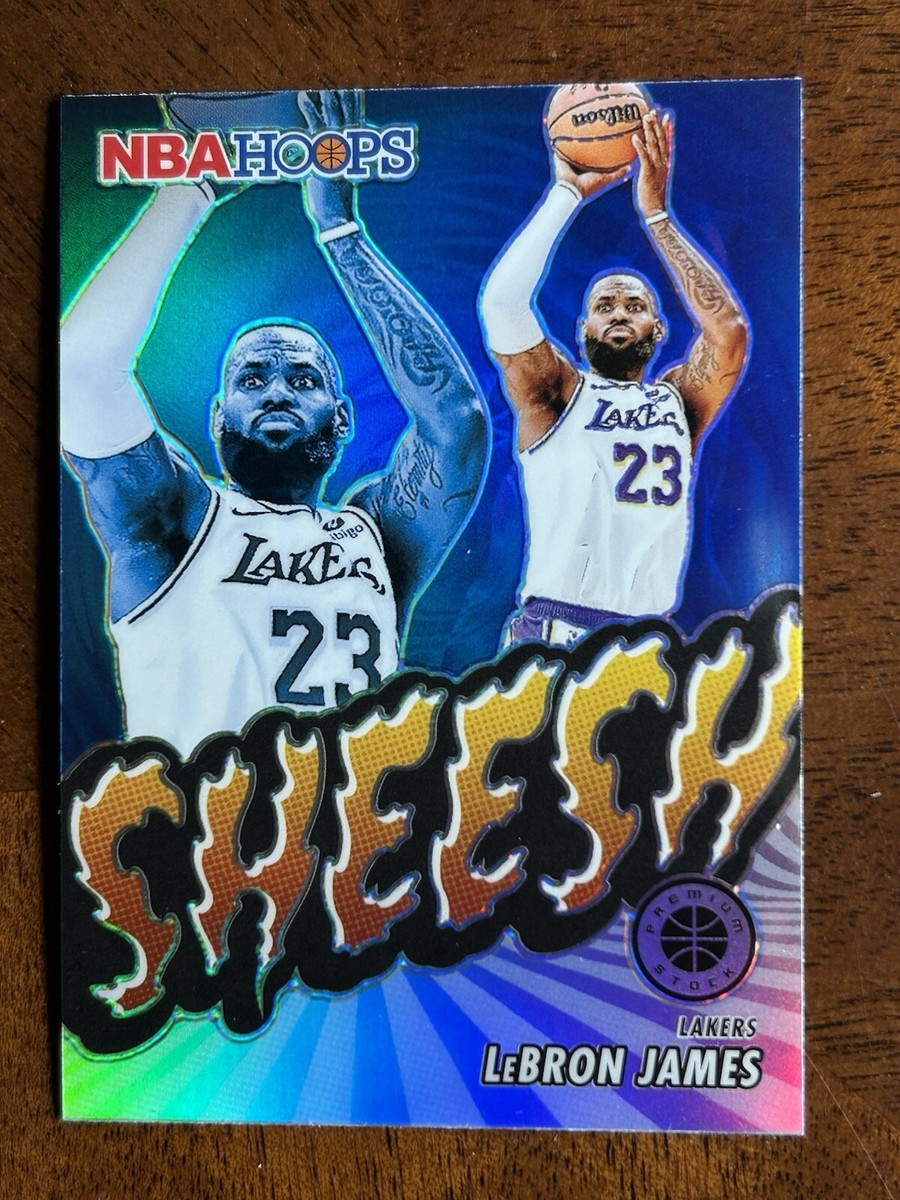 2023-24 Panini NBA Hoops Premium Stock LeBron James Sheesh Silver