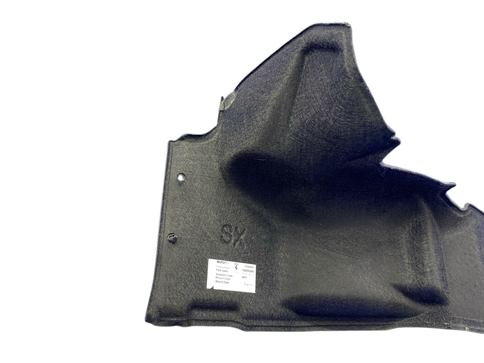 2008-2014 FERRARI CALIFORNIA REAR LEFT TRUNK FORWARD TRIM COVER PANEL CARPET