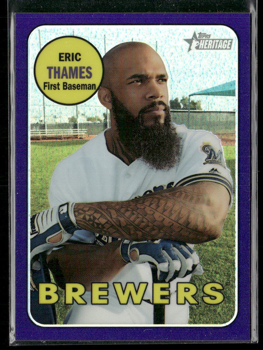 2018 Topps Heritage Eric Thames THC-62 Chrome Purple