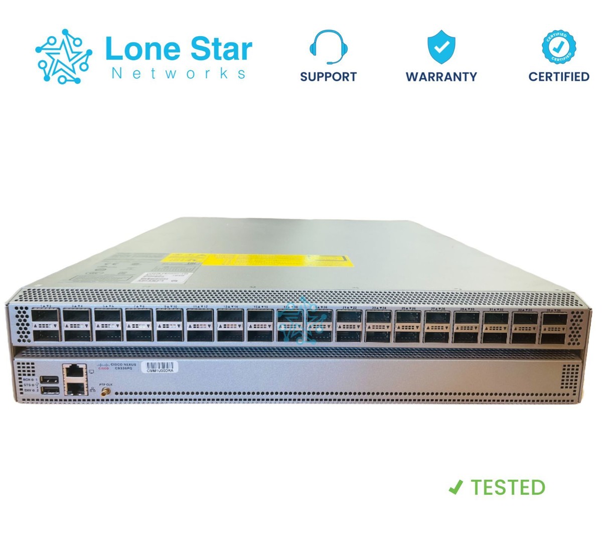 ルーター・ネットワーク機器 Cisco Nexus N9K-C9336PQ Cisco N9K-C9336PQ Cisco Nexus 9336 ACI Spine Switch 36P 40G QSFP