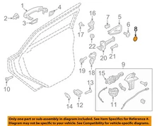 FORD OEM 12-18 Focus Rear Door Lock Hardware-Handle, Inside Cap BM5Z4273AB