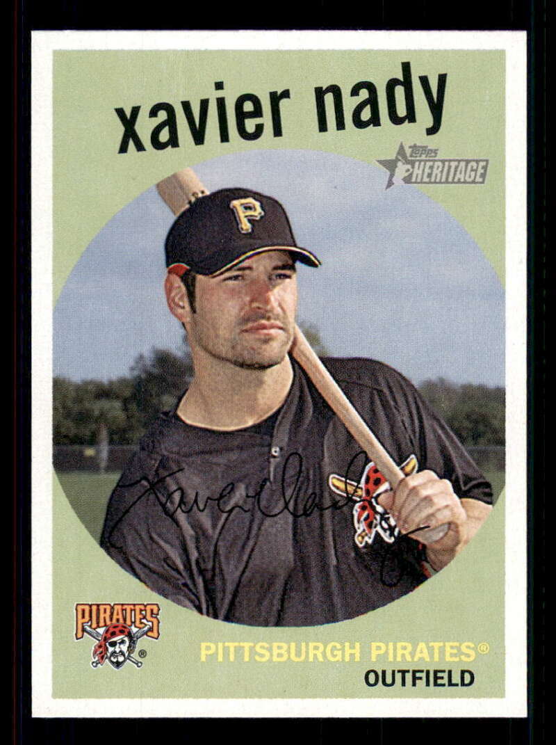 2008 Topps Heritage #267 Xavier Nady (Green Back) SP Pirates GB z