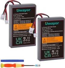 PS4 Controller Battery Replacement 2 Pack 2000mAh for Dualshock 4 Controllers