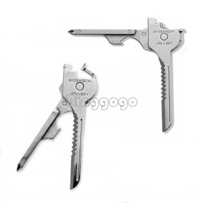 SWISSTECH Utili-Key ステンレススチール　本物 SWISS+TECH Utili-Key 6-in-1 Key Ring Chain Multitool Stainless