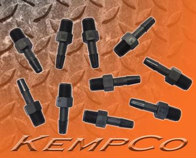 (10) 1/8'' NPT x 1/4'' Hose-barb Straight Adapter Fittings Black Nylon