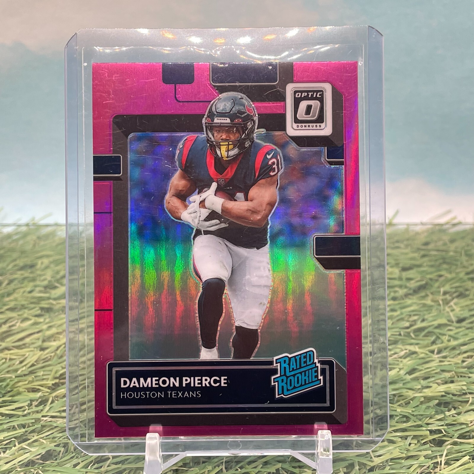 Dameon Pierce Rated Rookie Pink Prizm 2022 Panini Donruss Optic #240 Texans!!