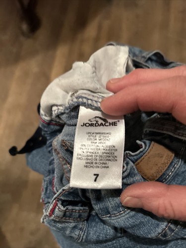 Jordachre Skinny Jeans Glitter Hearts Sz 7 - Picture 4 of 4