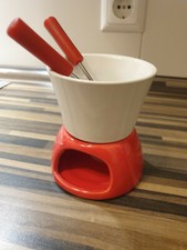 Mini set fonduta NUOVO porcellana fonduta di cioccolato fonduta di cioccolato fonduta di formaggio formaggio IMBALLO ORIGINALE