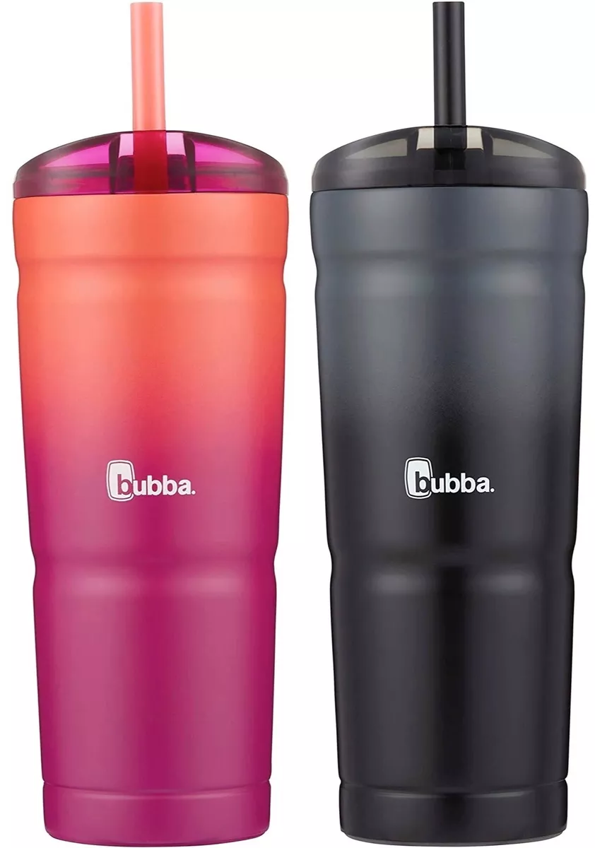 Bubba 2 Pack Envy Stainless Steel Tumbler w Straw 24 oz Licorice Pink Sorbet