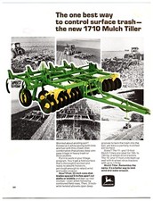 1970s John Deere 1710 Mulch Tiller - Original Print Advertisement (8in x 11in)