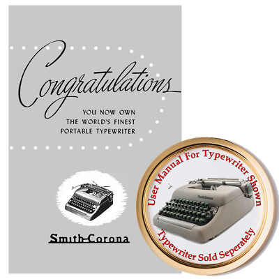 Smith Corona Sterling Typewriter User Manual Owner's Manual Instruction Manual