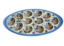 Polish Pottery Boleslawiec Deviled Egg Plate Platter 