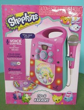 Hasbro Shopkins Girls CD G/DVD Bluetooth LED Karaoke Machine Lights Sing Voice