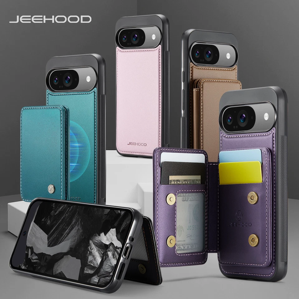 For Google Pixel 9 Pro XL/9 Detachable Wallet Magnetic Leather Case Stand Cover - Image 2 of 4