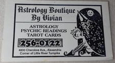 Astrology Boutique by Vivian Psychic Readings Tarot Alexandria VA Business Card