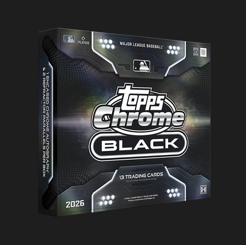 2026 Topps Chrome Black Baseball Hobby Box *PRESALE* SEALED