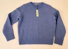 Alex Mill Jaime Merino Wool Sweater Womens Size XL Cornflower Blue Roll Neck