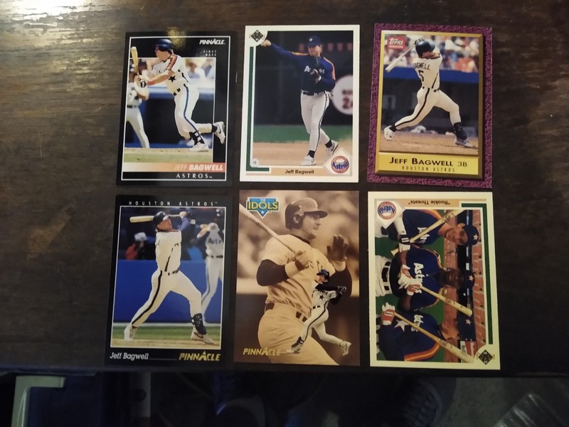 JEFF BAGWELL (H.O.F.)  B.B. CARDS  Lot of 6