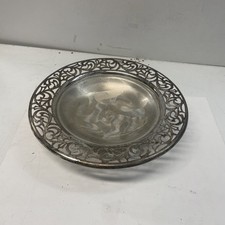 Vassoio tondo vintage in argento