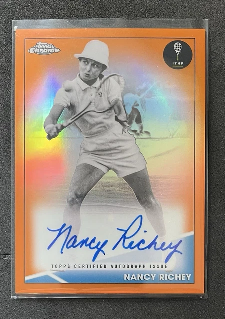 2021 Topps Chrome Tennis Nancy Richey Orange /25 Auto