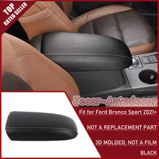 Plastic Leather Armrest Box Panel Trim Cover Protector For Ford Bronco Sport 21+