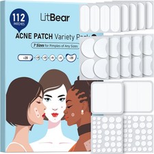 Large Pimple Patches 7 Sizes 112 Counts , Big Acne Patches, XL Hydrocolloid ...