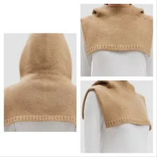 Theory Women's Lofty Snood Dried Petal Cashmere Twist Hoodie Dickie NWT 195