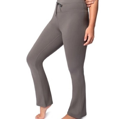 Yogalicious Lux Dianna 7/8 Flare Leg Pants In Mulled Basil