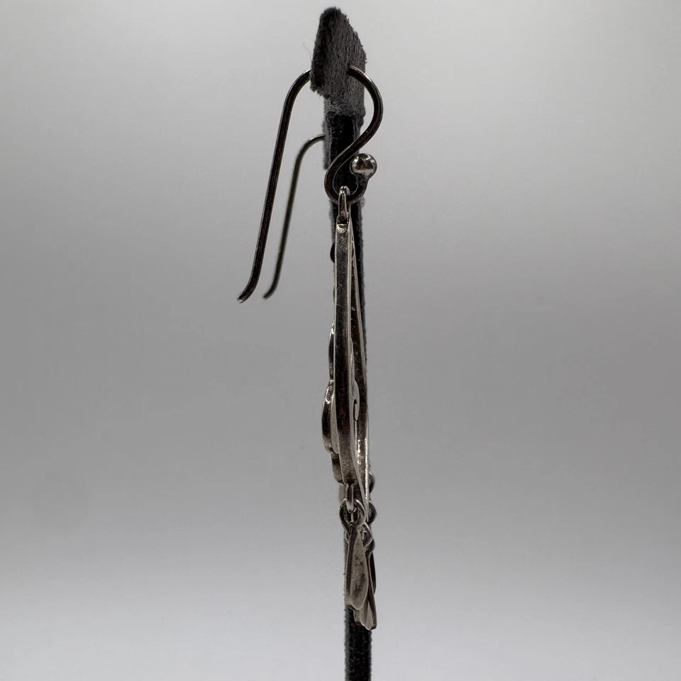 Silpada Vintage 925 Sterling Silver Scroll Dangle Drop Earrings W1196 - Image 3 of 4