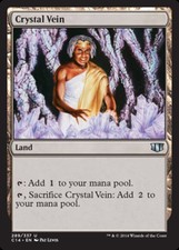 Slightly Played, English - 1 x MTG Crystal Vein Commander 2014