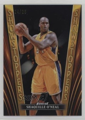 2023 Topps Finest Showstoppers Black Refractor 24/25 Shaquille O'Neal HOF 04br