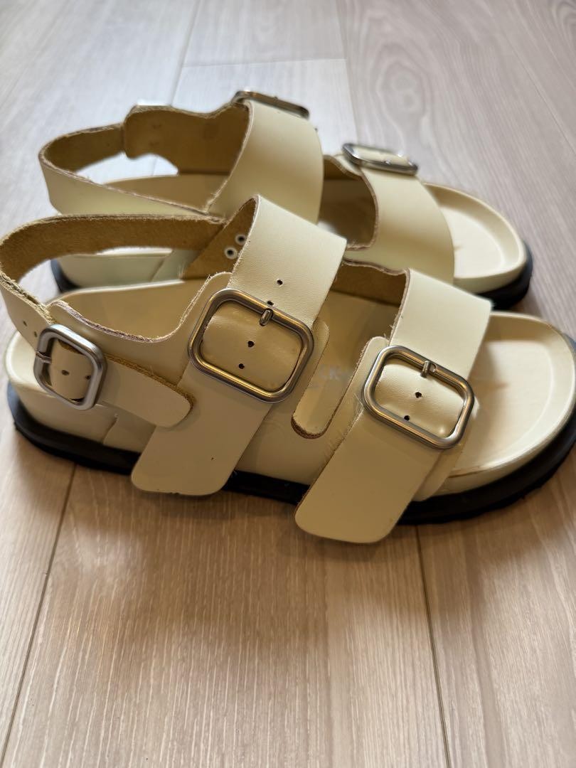 JIL SANDER BIRKENSTOCK Collaboration Arizona Sandals Flat Beige