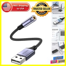 Plug and Play USB to 3.5mm Audio Adapter - Lightweight, Convenient, and Durable