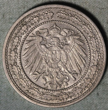 GERMANY 1890 J ~ 20 PFENNIG