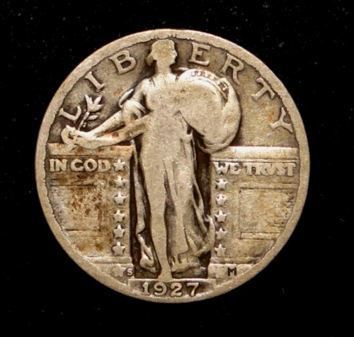 KEY DATE 1927-S STANDING LIBERTY QUARTER OLD US TYPE COIN