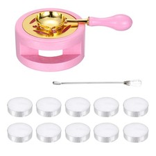 Wax Stamp Seal Kit Sealing Warmer Melting Spoon Stick Candle, Light Purple
