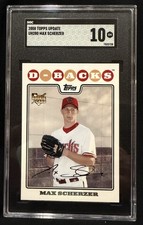 2008 Topps Update Max Scherzer UH280 SGC 10 Gem Mint